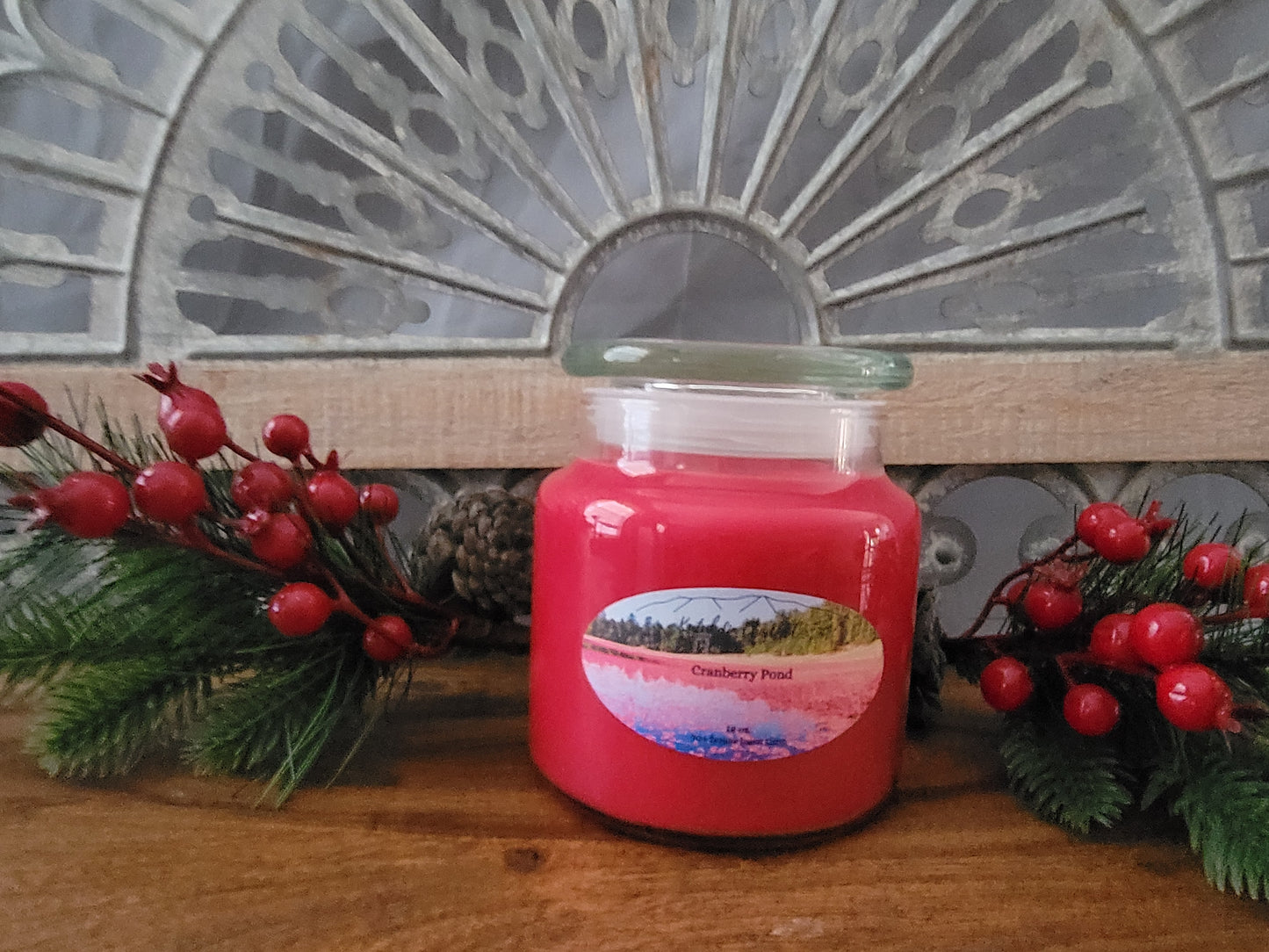 Cranberry Pond 18 oz. single wick soy candle