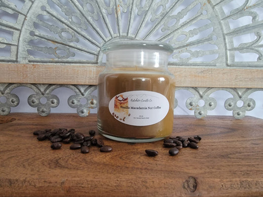 Vanilla Macadamia Nut Coffee 18 oz. single wick soy candle