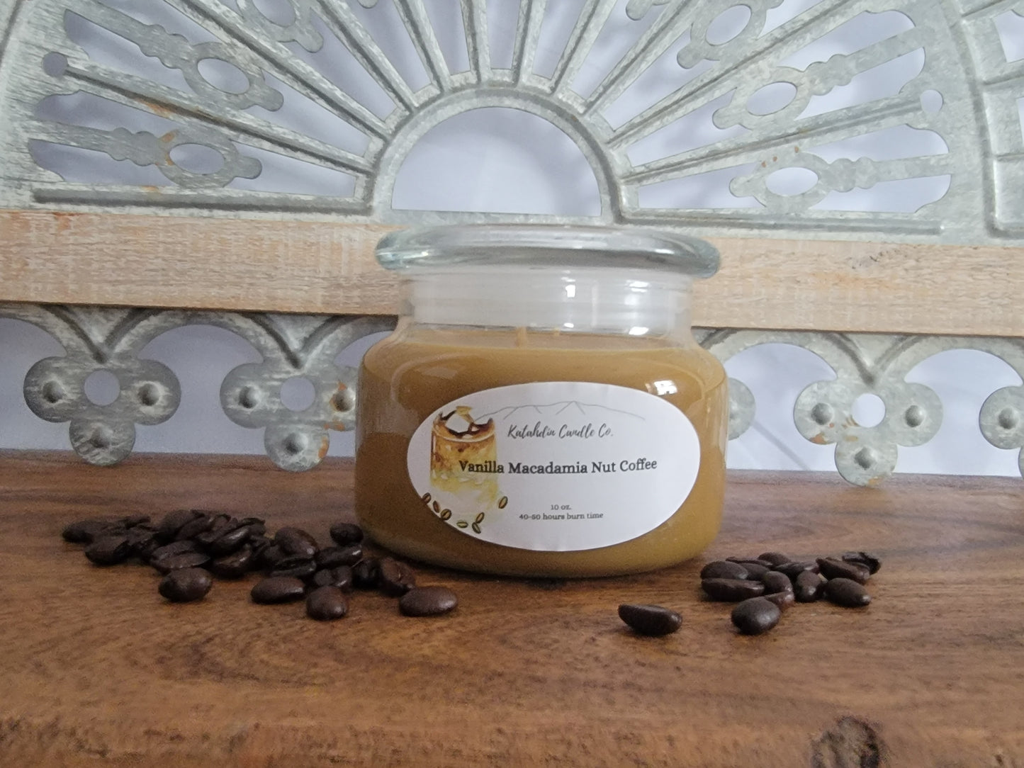 Vanilla Macadamia Nut Coffee 10 oz. double wick soy candle