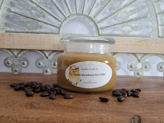 Vanilla Macadamia Nut Coffee 10 oz. double wick soy candle