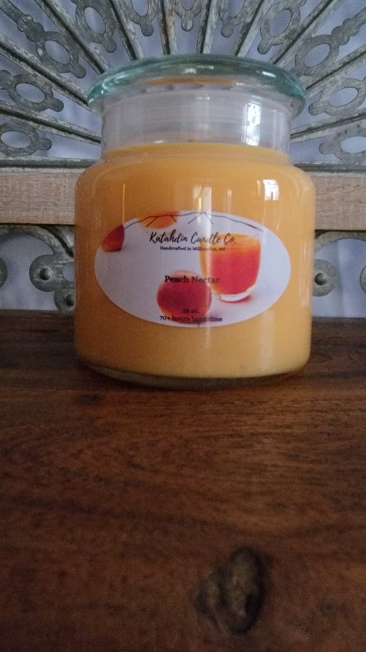 Peach Nectar 18 oz. single wick soy candle